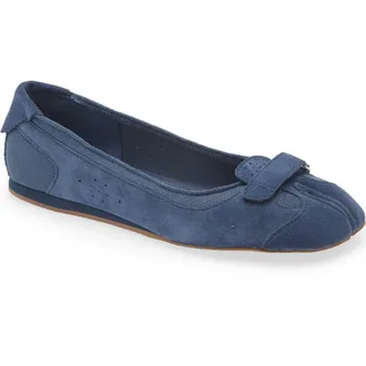 Jeffrey Campbell Faylen Ballet Flat in Navy Suede Combo at Nordstrom, Size 6.5