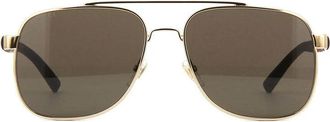 Gucci GG0422S Gold Metal Frame Sunglasses - Gold