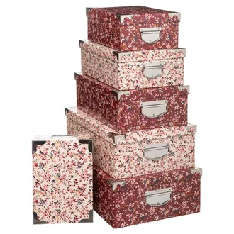 5five Simply Smart 5five Simply Smart - 6 Cajas Delicatesse Esquinas De Metal Rosa - 5five