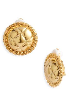 Karine Sultan Roman Style Clip-On Earrings in Gold at Nordstrom