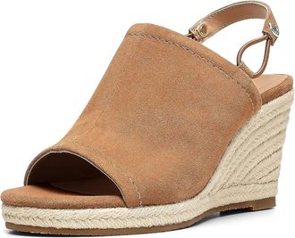 NYDJ Womens Cai 2 Espradille Wedge Sandals In Cognac Suede
