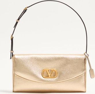 Valentino Garavani Valentino Garavani DeVain Small Shoulder Bag in Laminated Nappa Leather Wo