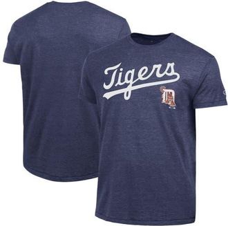Champion Mens Champion Navy Detroit Tigers Cooperstown Wordmark Lockup Tri-Blend T-Shirt at Nordstrom, Size Xx-Large