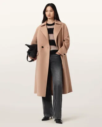 AllSaints Sellma Double Breasted Coat