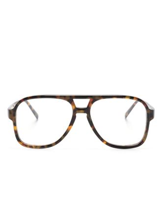 Moscot Occhiali Sheister con montatura stile pilota - Marrone