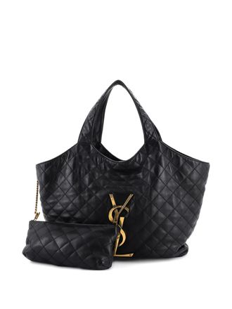 Saint Laurent Icare Shopping Quilted Leather Maxi tote bag - Zwart
