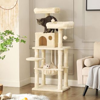 FEANDREA &Aacute;rbol para gatos con altura de 143 cm de color beige