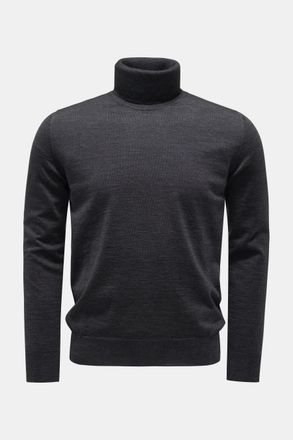 Braun Hamburg Men - Merino Feinstrick-Rollkragenpullover anthrazit