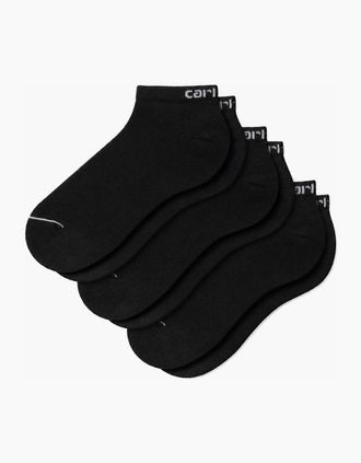 Carhartt Work in Progress Mens Carhartt WIP Script Sneakers Socks Black - Black/Black - Size: 6.5/7.5/6/8.5/11/8/7/9.5/9/10/10.5