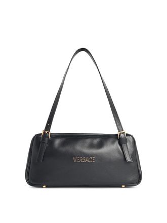Versace Tag Black Leather Bag