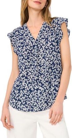 Vince Camuto Flutter Sleeve Top in Jbs Navy at Nordstrom Rack, Size X-Large