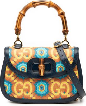 Gucci Pre-owned Gucci 100th Anniversary Medium GG Coated Canvas Kaleidoscope 1947 Bamboo Top Handle Bag Ladies 678489 000926