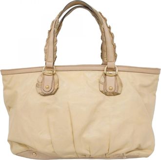 Gucci Beige Leather Tote Bag (Pre-Owned)