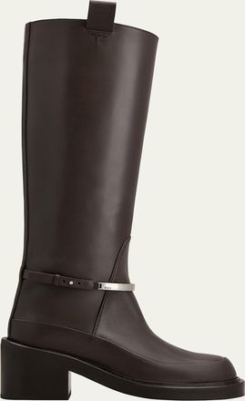 Tod's Cavillon Gomma Leather Knee-High Boots
