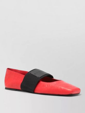 Givenchy loafers buckle strap elastic band square toe