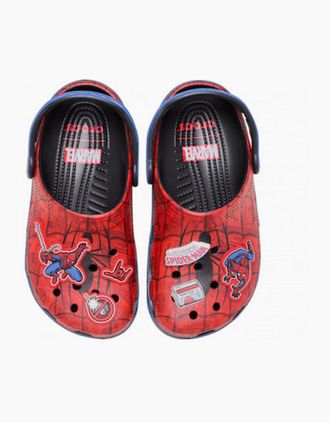 Crocs SPIDERMAN WEB Unisex Adults Clogs Multi - Red/Red - Size: UK m12
