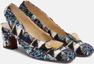Valentino Garavani Pumps slingback Adamantine 60 in tweed