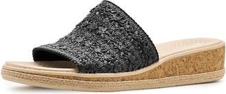 Life Stride Breezy Slide Sandals Womens Sandals Black : 9.5 W (C), Textile