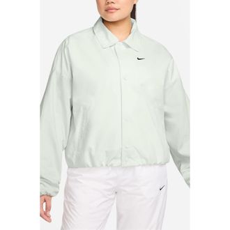 Nike Sportswear Canvas Coachs Jacket in Summit White/Black at Nordstrom Rack, Size X-Large