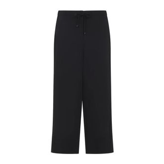 Max Mara Wide Trousers, female, Black, Size: S Argenta Cropped Pants