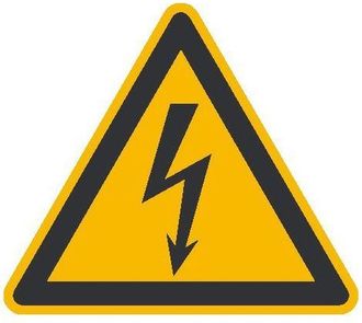 ABUS Placa De Adverdencia Atenci&oacute;n Corriente El&eacute;ctrica L&aacute;mina, Autoadhesiva 15mm
