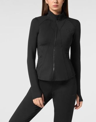 Plein Sport Breathable Jogging Jacket Ls Women in Black at Nordstrom, Size X-Small Eu