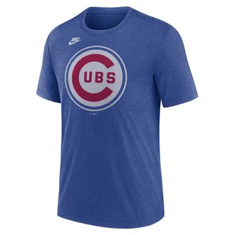 Nike Chicago Cubs Cooperstown Logo Nike Mens MLB T-Shirt in Blue | NJFDEX49C78-70U