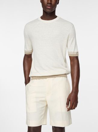 Ermenegildo Zegna Mens Oasi Lino ecru Bermuda short