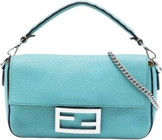Fendi Pre-owned Mini Bags, female, Blue, Size: ONE SIZE Pre-owned The Baguette Satchel