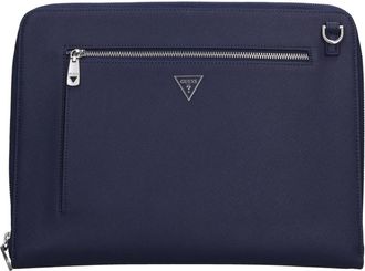 Guess Documenthouder - unisex - Clutches - Blauw - ONE Size - Leer - Tassen