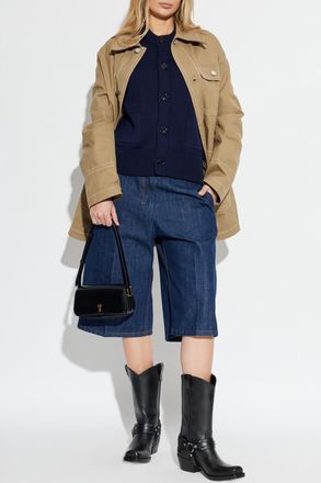 Ami Jacket With Pockets, Womens, Beige