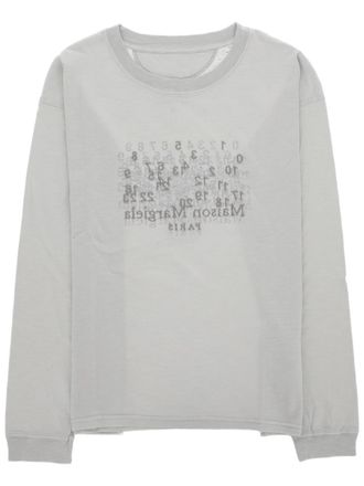 Maison Margiela Long-Sleeve Grey T-Shirt With Minimalist Design
