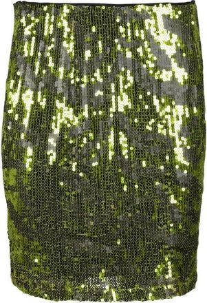 Gestuz Green Sequined Polyester Mini Skirt