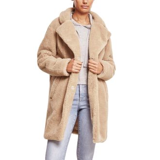 Urban Classics Dames/Dames Sherpa Oversized Jas (Zand)