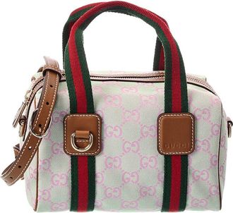 Gucci Mini Gg Canvas & Leather Handbag