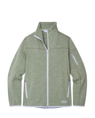 Stio | Womens Sweetwater Fleece Jacket, Size Extra Small in Sage Flats Heather | Wool