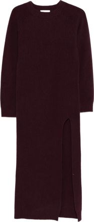 Laneus Geribbelde jurk - Paars