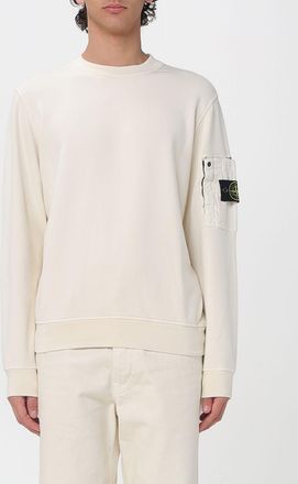 Stone Island Felpa a girocollo con tasca logo Stone Island