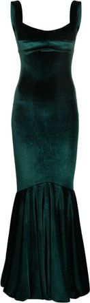 Atu Body Couture velour sleeveless maxi dress - women - Polyester - M - Green