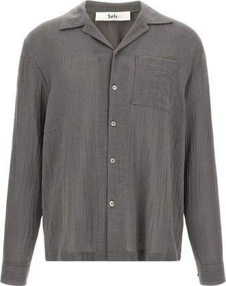 S&eacute;fr Everyday Shirt - Heren - Casual Overhemden - Grijs - M - Katoen - Overhemden