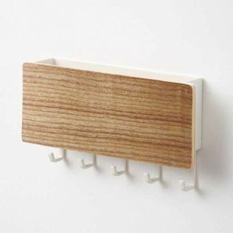 OEM Armario Para Llaves, Soporte De Correo De Madera Y Gancho Para Caja De Llaves, Soporte De Pared Para Llaves De Madera No Porosa, 5 Ganchos De Madera C