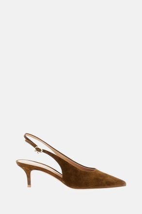 Gianvito Rossi Brown Slingback Pumps