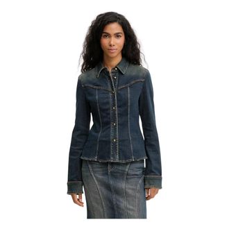 Miss Sixty Buttoned Denim Shirt - Dames - Overhemden - Blauw - Maat: XS Denim