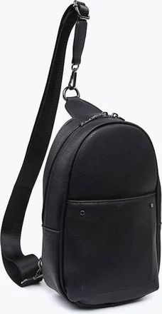 Jen & Co. Womens Pamela Double Zip Sling Bag In Black