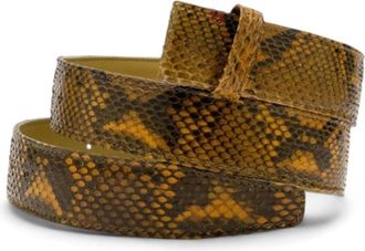 CLARIS VIROT Python Ranch Riem - Python Noir - Dames - Riemen - Bruin - L - Accessoires