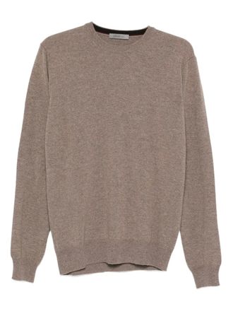 Corneliani crew-neck wool sweater - men - Virgin Wool/Cashmere - 60 - Neutrals