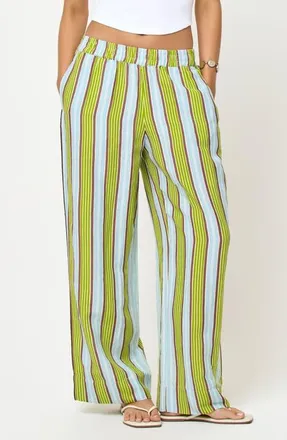 L*Space Sur Wide Leg Linen Blend Cover-Up Pants in Comporta Cool Girl at Nordstrom, Size X-Large
