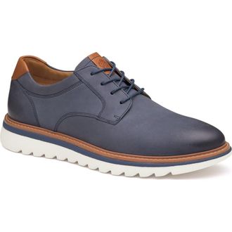 Johnston & Murphy Braydon Plain Toe Derby in Navy Oiled Nubuck at Nordstrom, Size 8.5