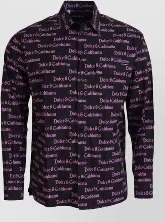 Dolce & Gabbana cotton slim-fit logo-print dress shirt
