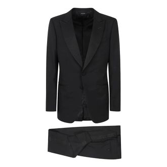 Tom Ford Heren, Pakken, Zwart, Maat: L Wol